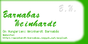 barnabas weinhardt business card