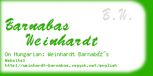 barnabas weinhardt business card